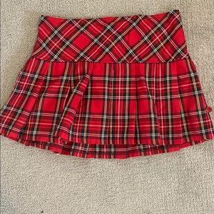 Royal Bones plaid mini skirt